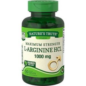 NATURE'S TRUTH L-ARGININE HCL 1000MG 50 CAPLETS