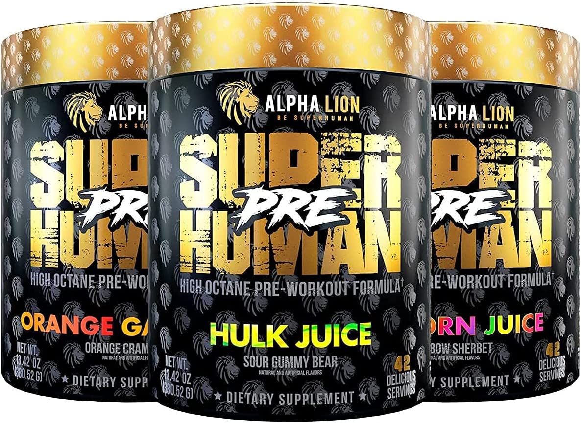 ALPHA LION SUPER HUMAN PRE-WORKOUT 21 SERVINGS – Whey Protein Supplements,  & Gym Equipments