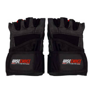WISECHOICE BLACK LEATHER LIFTING GLOVES