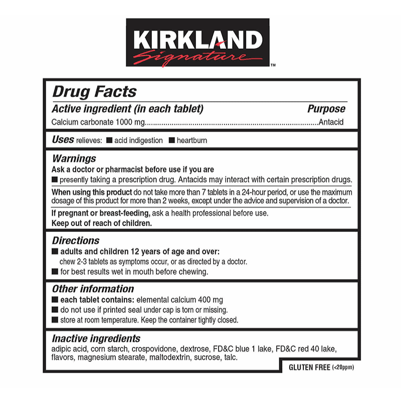 KIRKLAND ULTRA STRENGTH ANTACID - Image 2