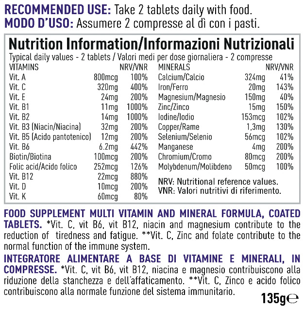 PER4M MULTI VITA+MIN 90 TABLETS - Image 2