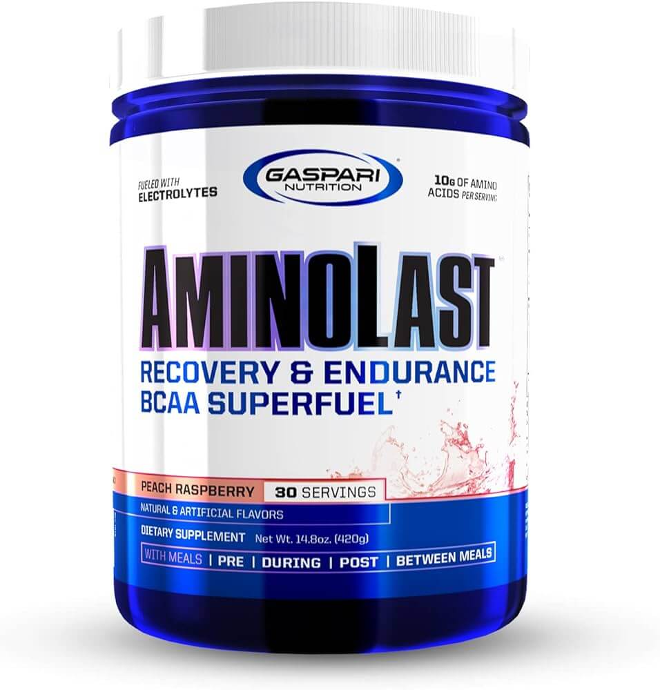 GASPARI NUTRITION AMINOLAST 30 SERVINGS PEACH RASPBERRY