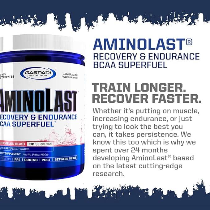 GASPARI NUTRITION AMINOLAST 30 SERVINGS PEACH RASPBERRY - Image 3