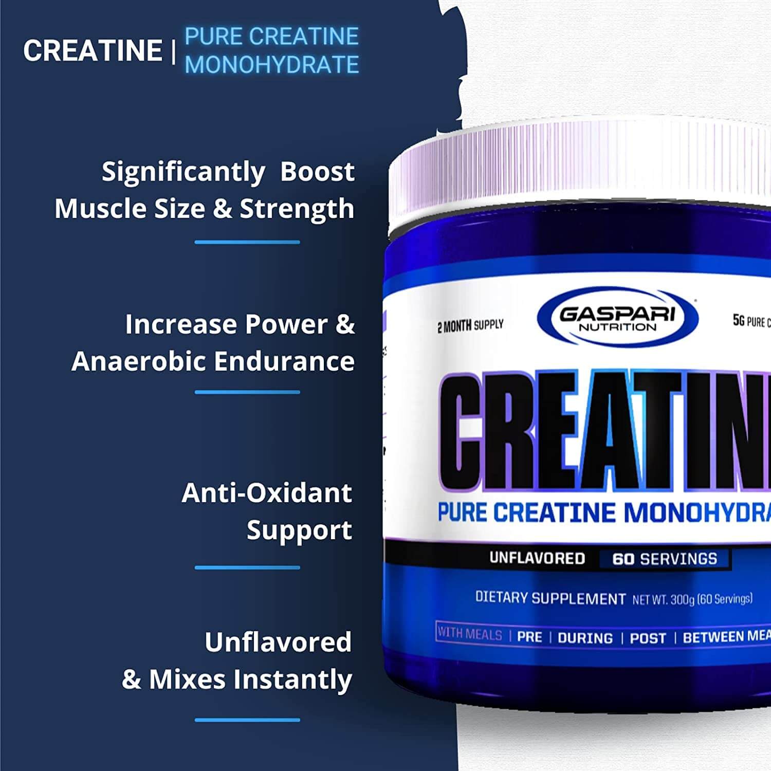 GASPARI NUTRITION CREATINE 60 SERVINGS - Image 2