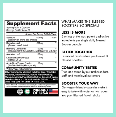 EHPLABS BLESSED BOOSTER DEBLOAT & GUT-FIX 30 CAPSULES - Image 2