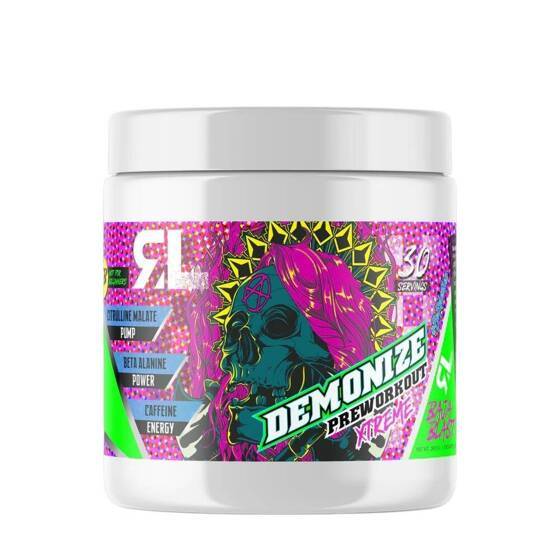 RELENTLESS LABZ DEMONIZE PRE WORKOUT EXTREME 30 SERVINGS BAJA BLAST