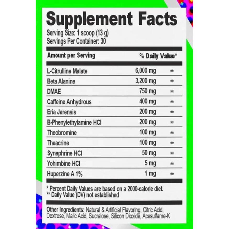 RELENTLESS LABZ DEMONIZE PRE WORKOUT EXTREME 30 SERVINGS BAJA BLAST - Image 2