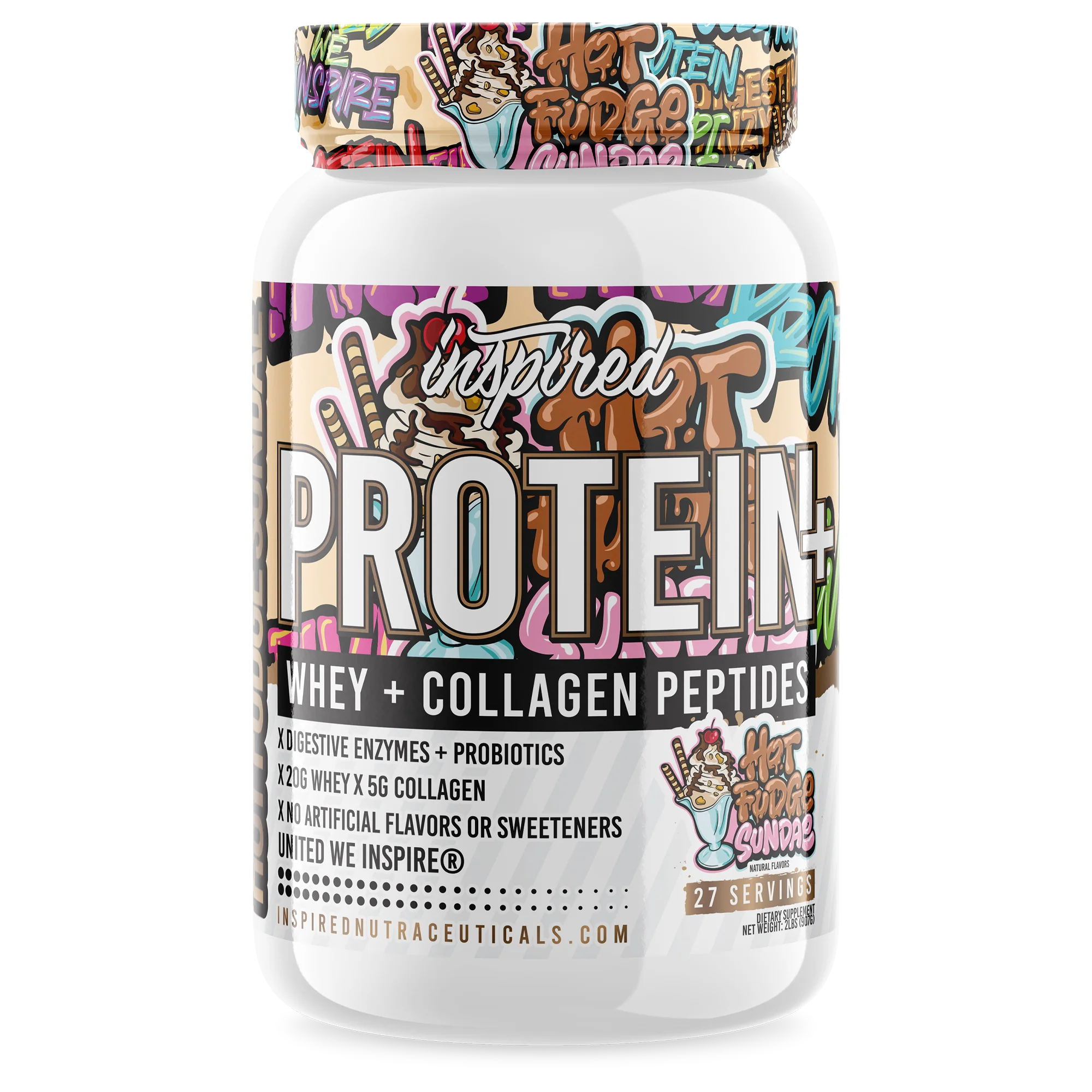 INSPIRED PROTEIN + COLLAGEN PEPTIDES 2 LBS NOTE:FLAVOR MAY VARY