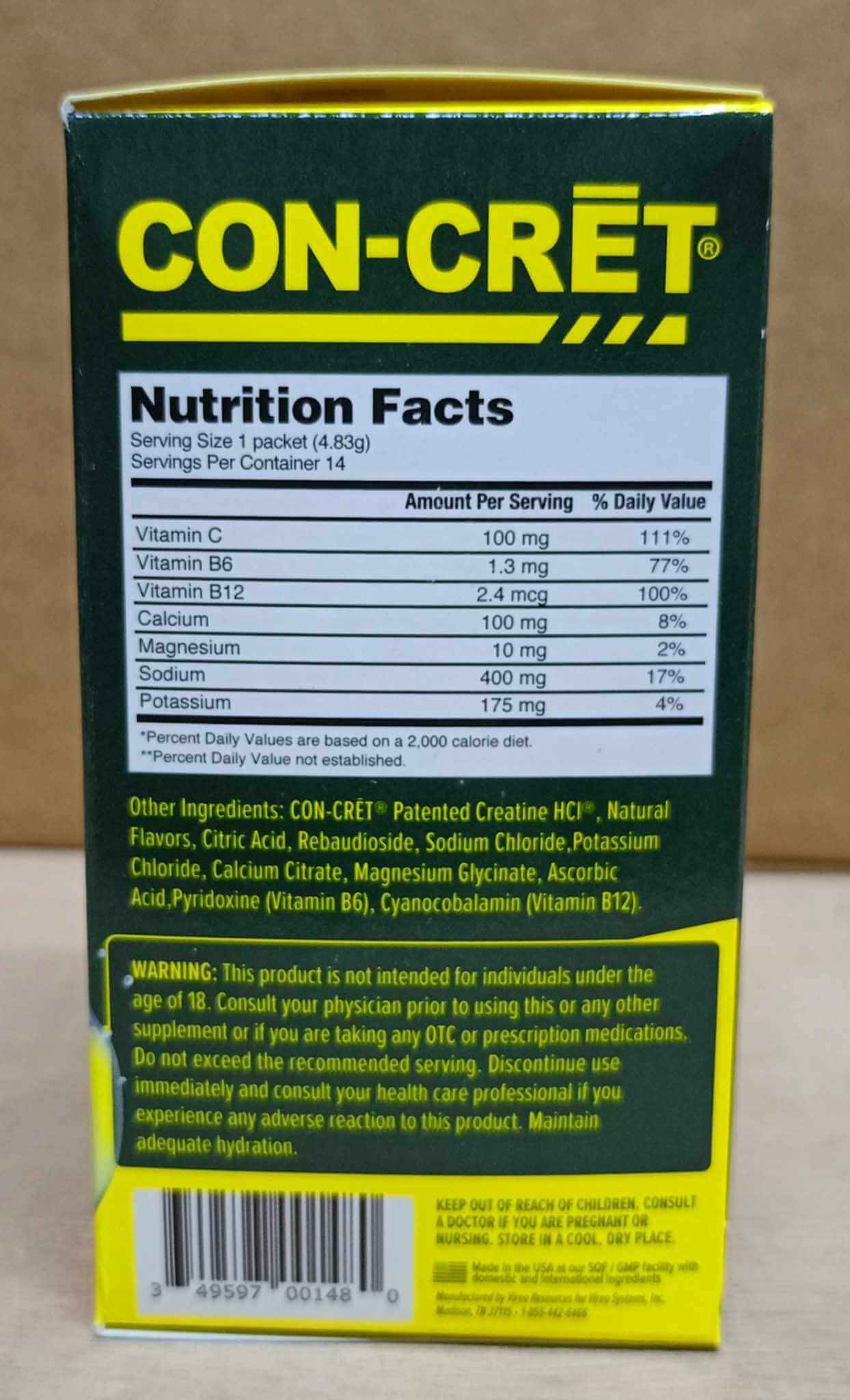 CON-CRET CLEAN HYDRATION 14 SERVINGS - Image 3