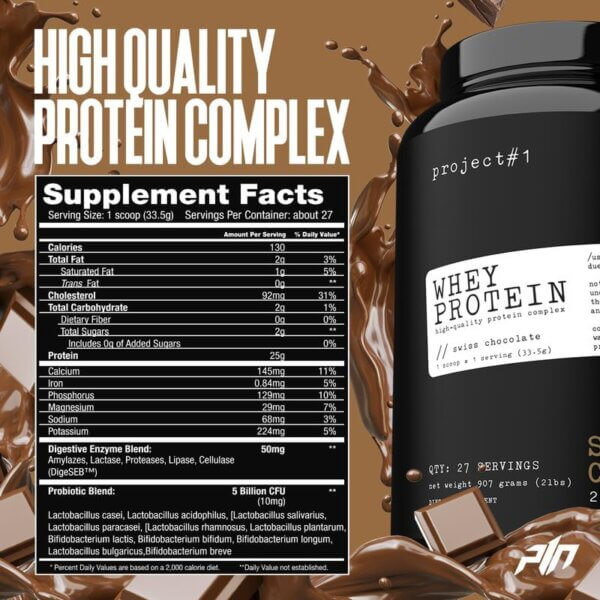 PROJECT 1 NUTRITION WHEY PROTEIN 2 LBS - Image 2