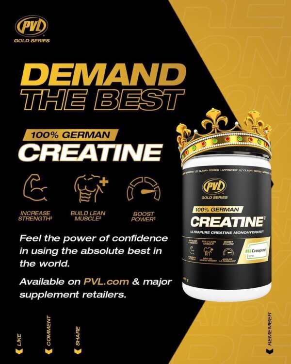 PVL ESSENTIALS 100% GERMAN CREATINE 410GRAMS - Image 2
