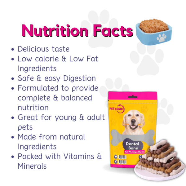 PET LOGIC Dental Bone Chews 25 Grams ( Dog Treats ) - Image 2