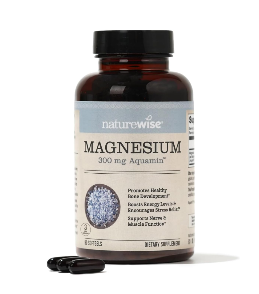 Naturewise Magnesium 300 Mg Aquamin 90 softgels