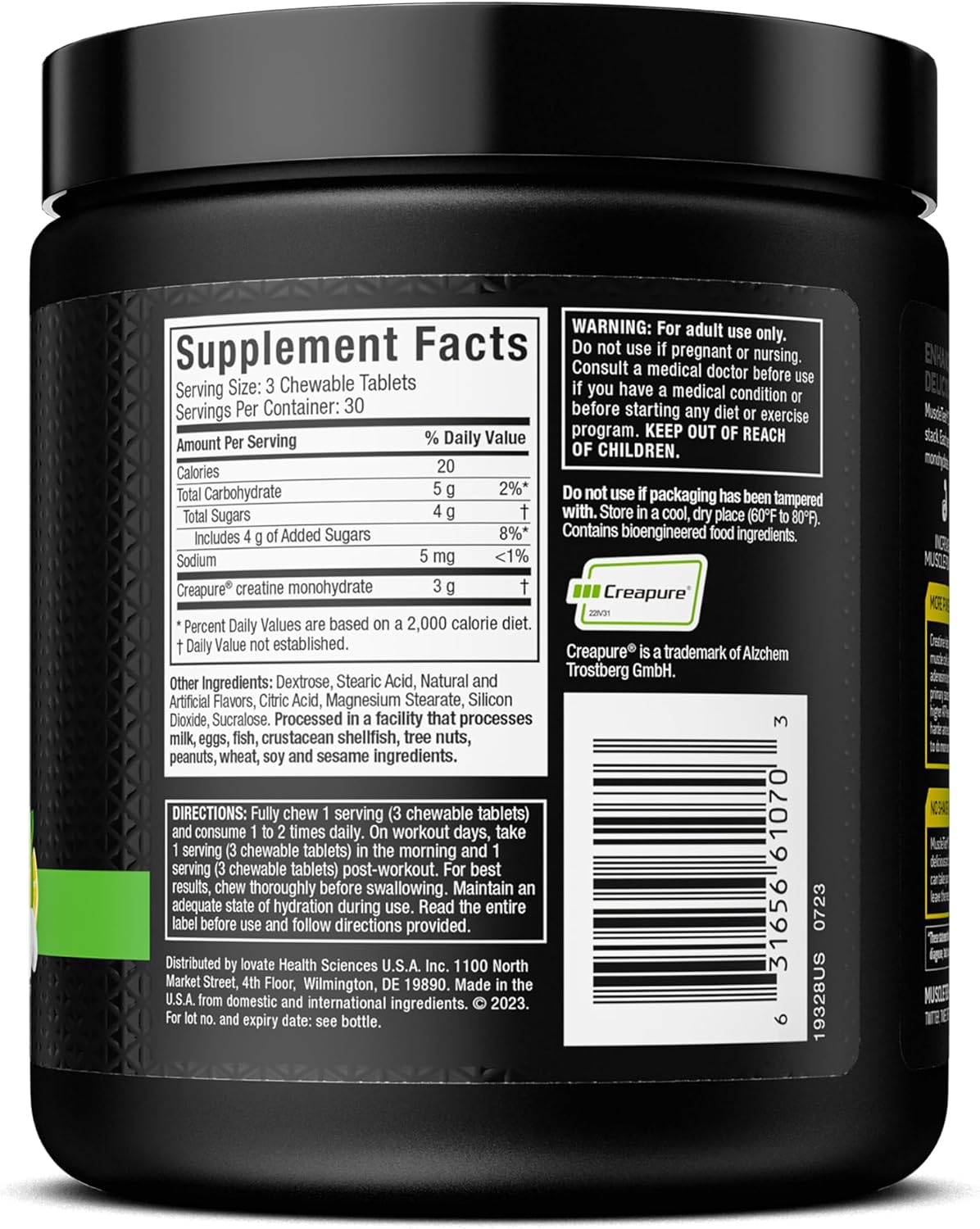 MUSCLETECH CREATINE CHEWS 90 CHEWABLE TABLETS CITRUS BURST FLAVOR - Image 3