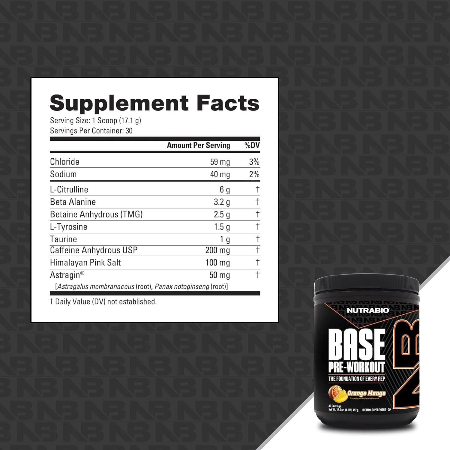 Nutrabio Base Pre-Workout 30 Servings - Image 3