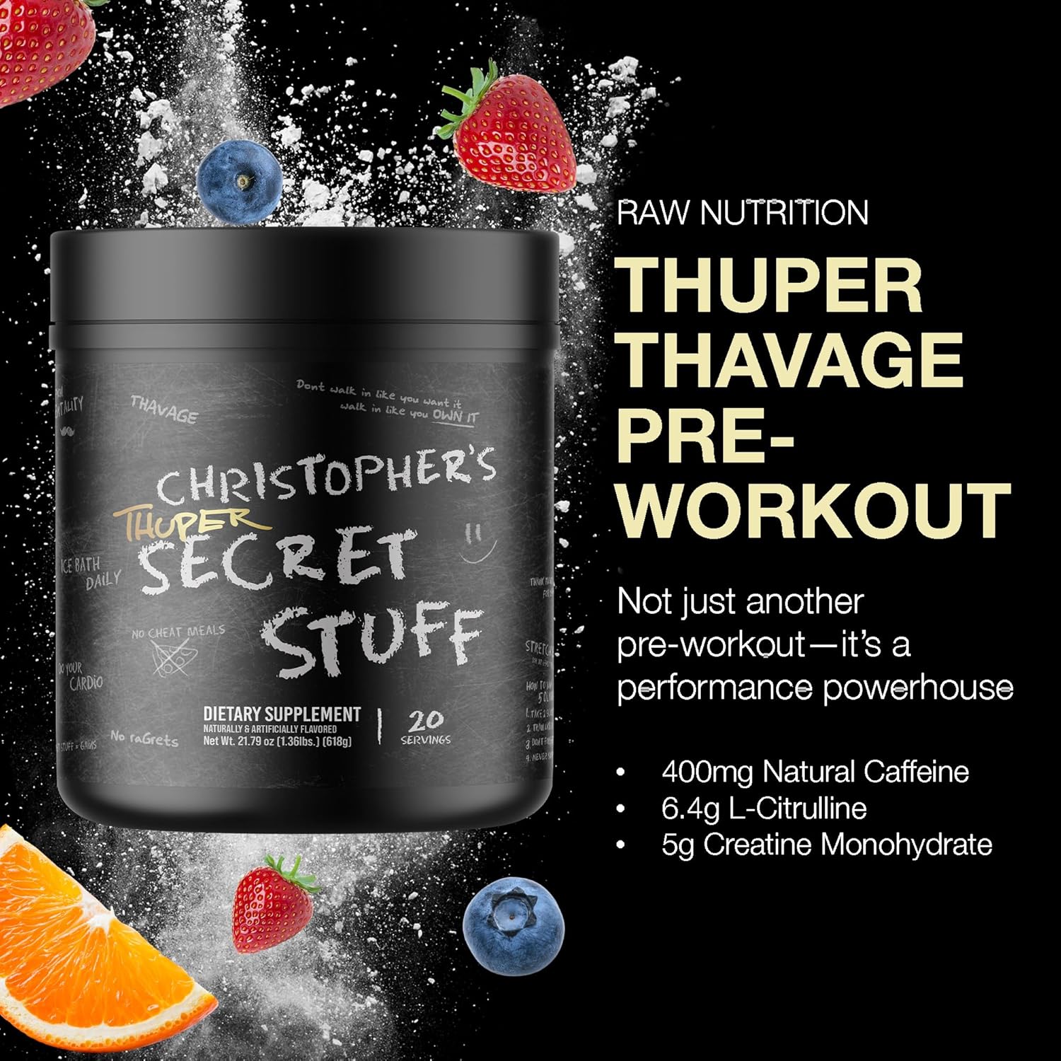 Raw Nutrition Cbum Thuper Thavage 20 Servings - Image 2
