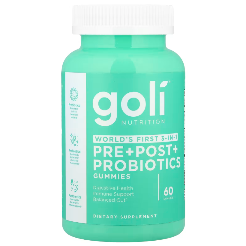 Goli Nutrition Pre+Post+Postbiotic Gummies