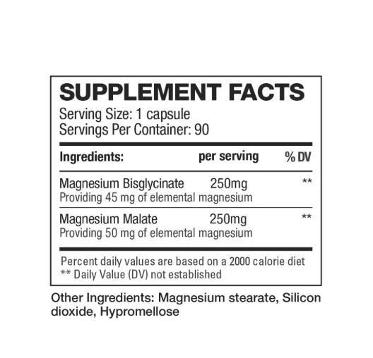 HD MUSCLE HEALTH HD MAGNESIUM 500MG 90capsules - Image 2