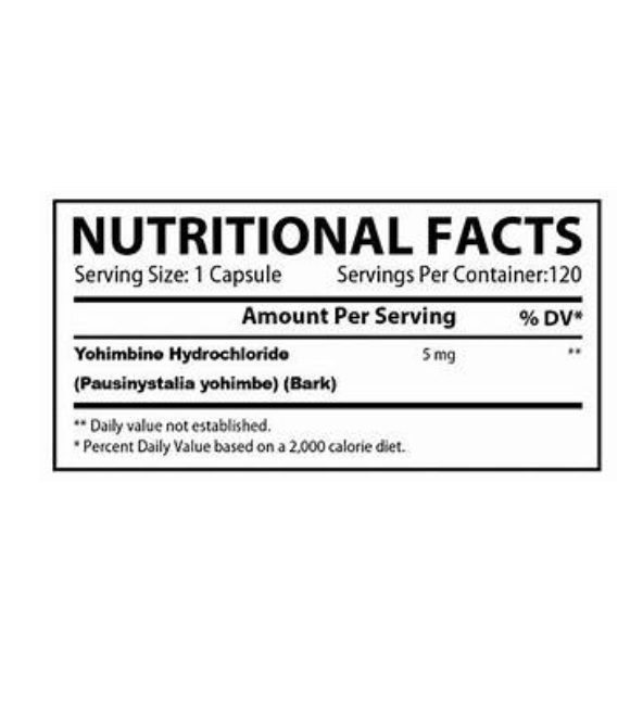 MUSCLE RULZ YOHIMBINE 120capsules - Image 2
