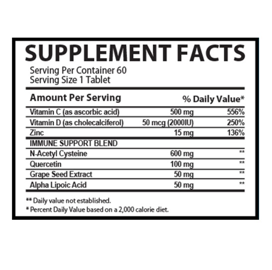 MUSCLE RULZ IMMUNITY MIX 60tablets - Image 2